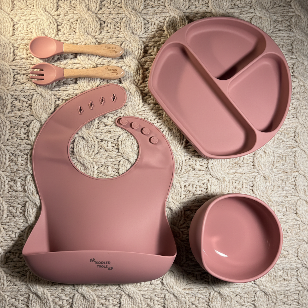 Cozy Feeding Set on Knitted Blanket